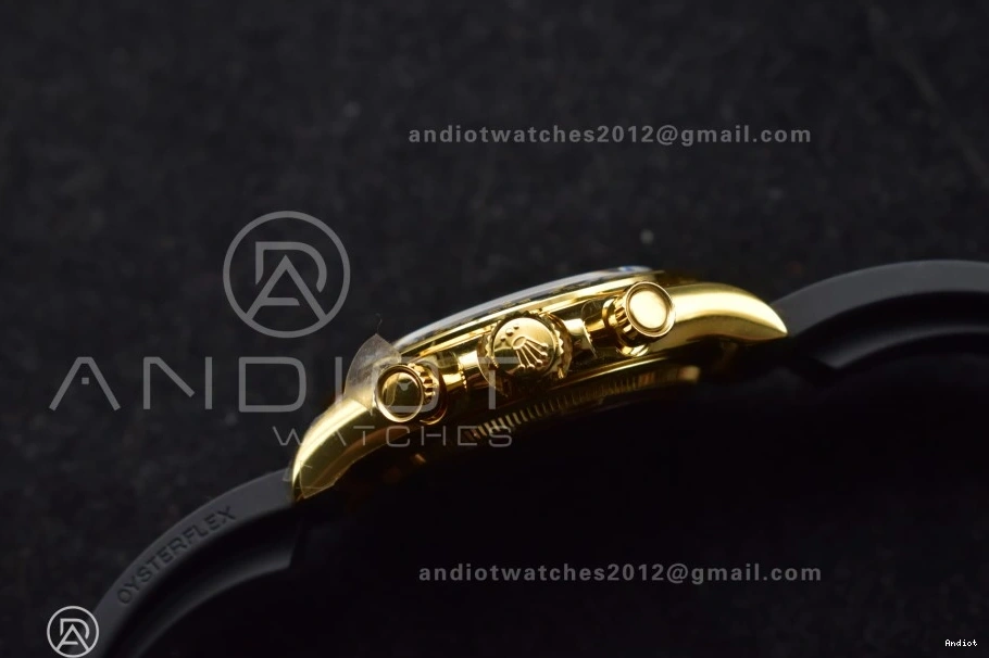 Oysterflex Edition 126518 SH4131 Best on (Weighted) V6 Diamonds Daytona QF Strap 1:1 YG Dial Black 0403